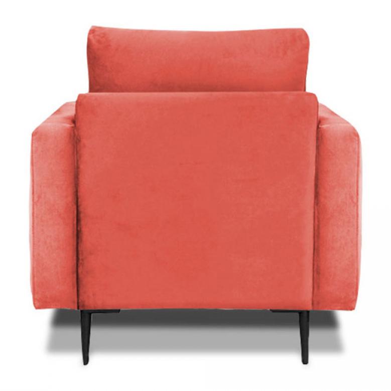 Fauteuil Caruso Velours Rose - 1 Place