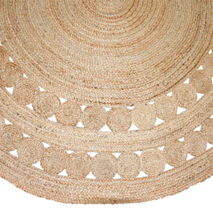 Tapis rond 200x200 rond JT RONDI Beige , tapis jute artisanal