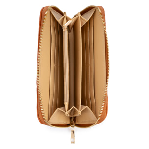 Andali cartera mujer. Piel auténtica acabado Sauvage acolchado.