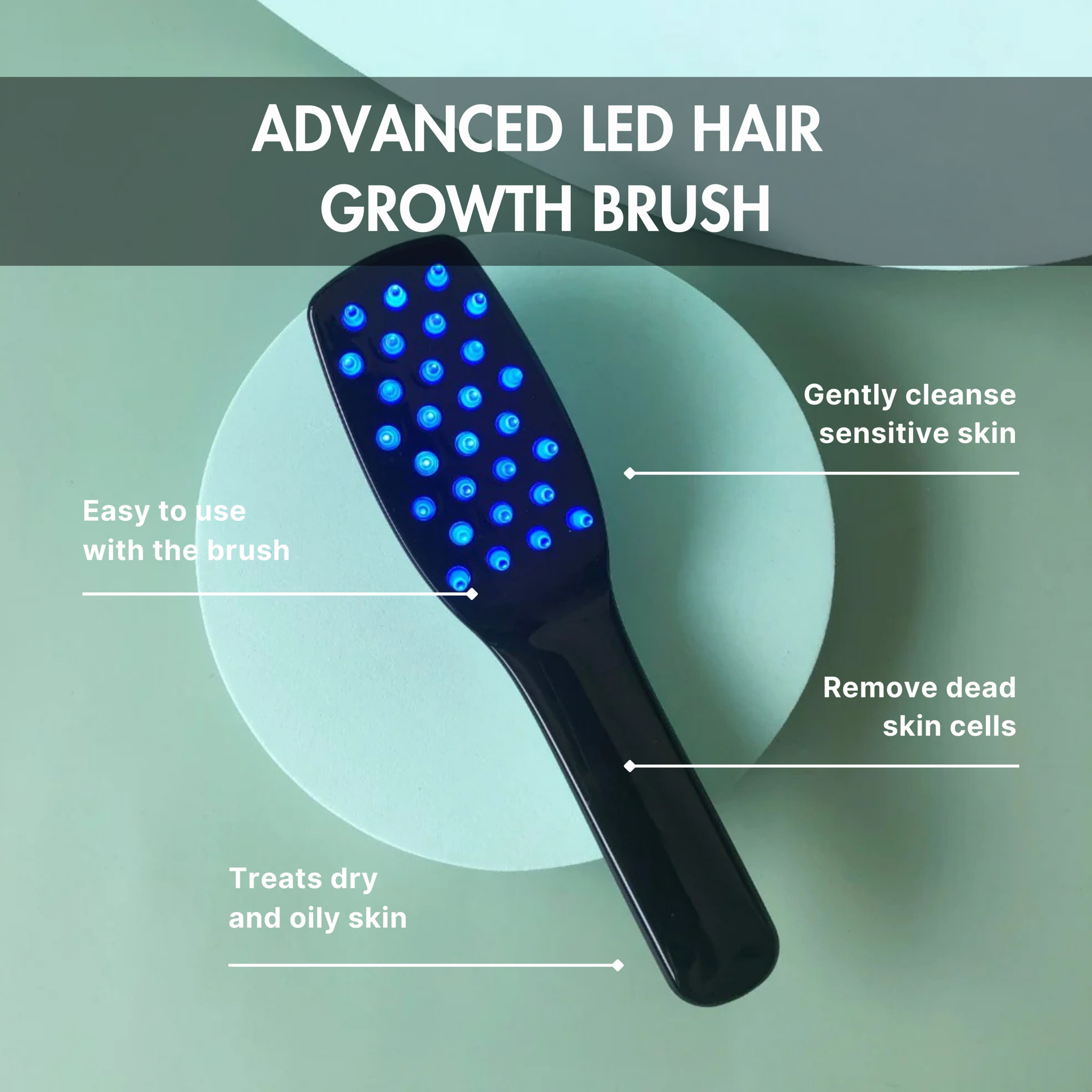 Cepillo LED avanzado para el crecimiento del cabello
