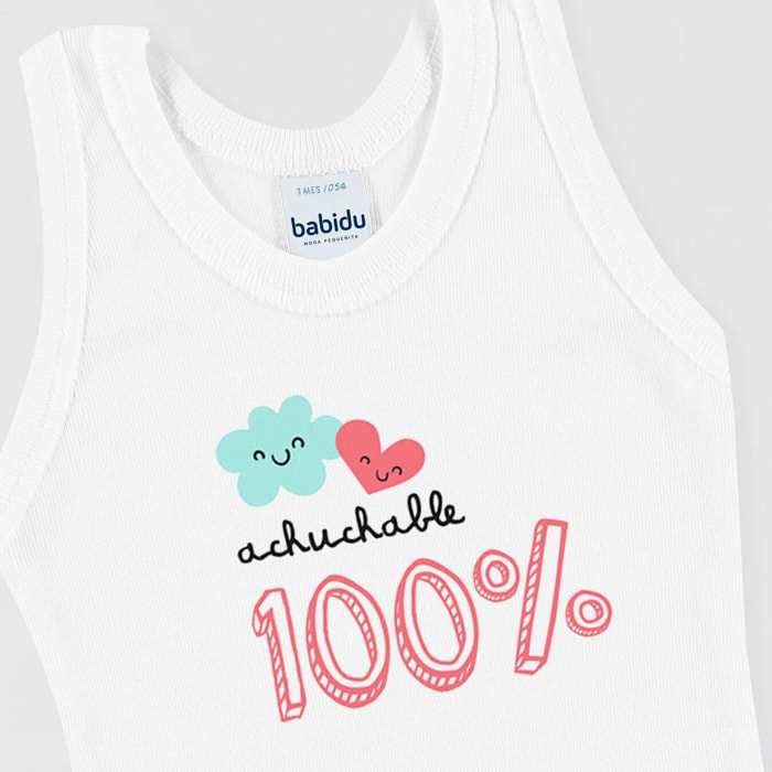 Body bebé tirantes personalizado frases