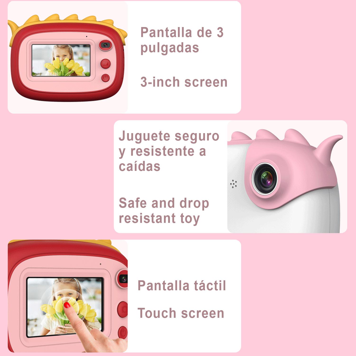 Fotocamera digitale A6 con stampa istantanea. Touch screen, video Full HD.