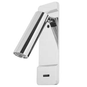 LEDS C4 Luz De Lectura Lire Switch LED 2.2W 2700K Cromo 125Lm