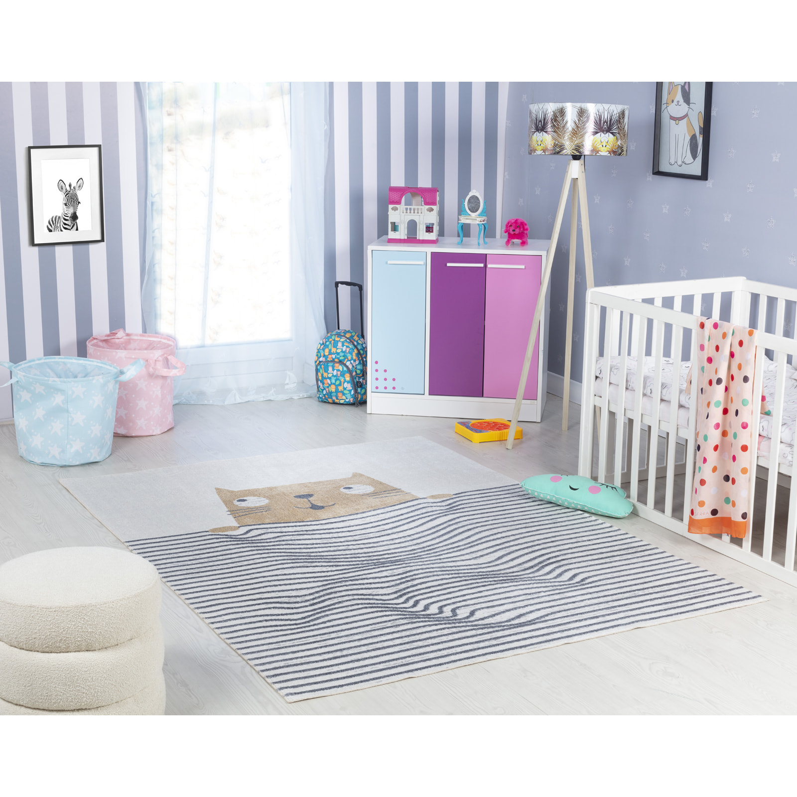 CATNAP Alfombra para Niños Lavable Gato