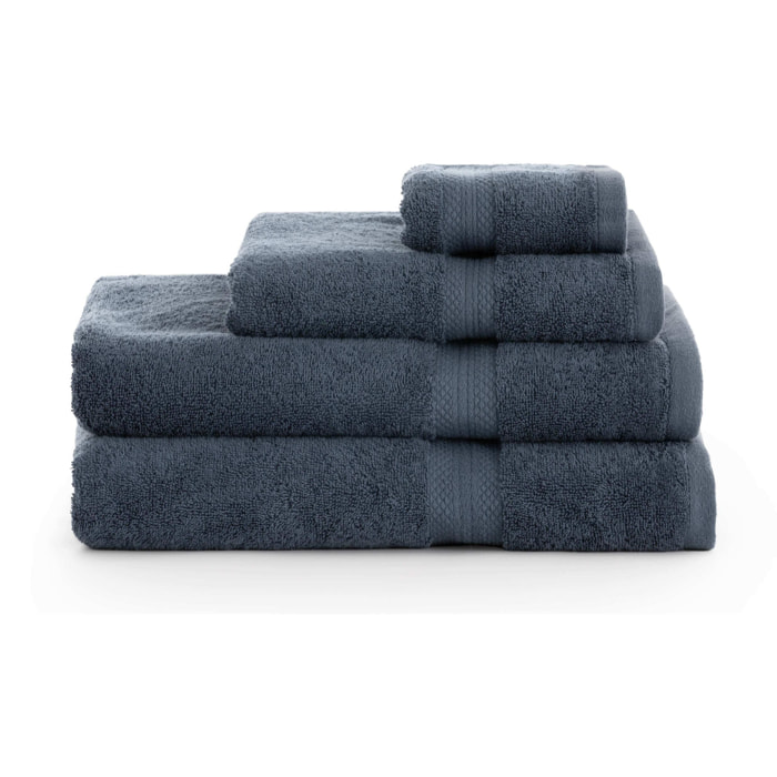 Parure de bain 100% coton peigné 650 gr Denim Blue