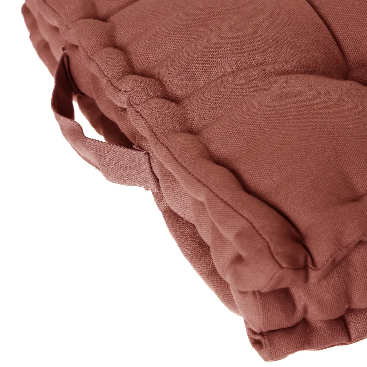 Coussin de sol rose terracotta 40x40cm