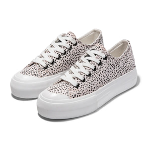 Zapatillas Mujer Casual One Way Low Blanco / Negro Dots D.Franklin