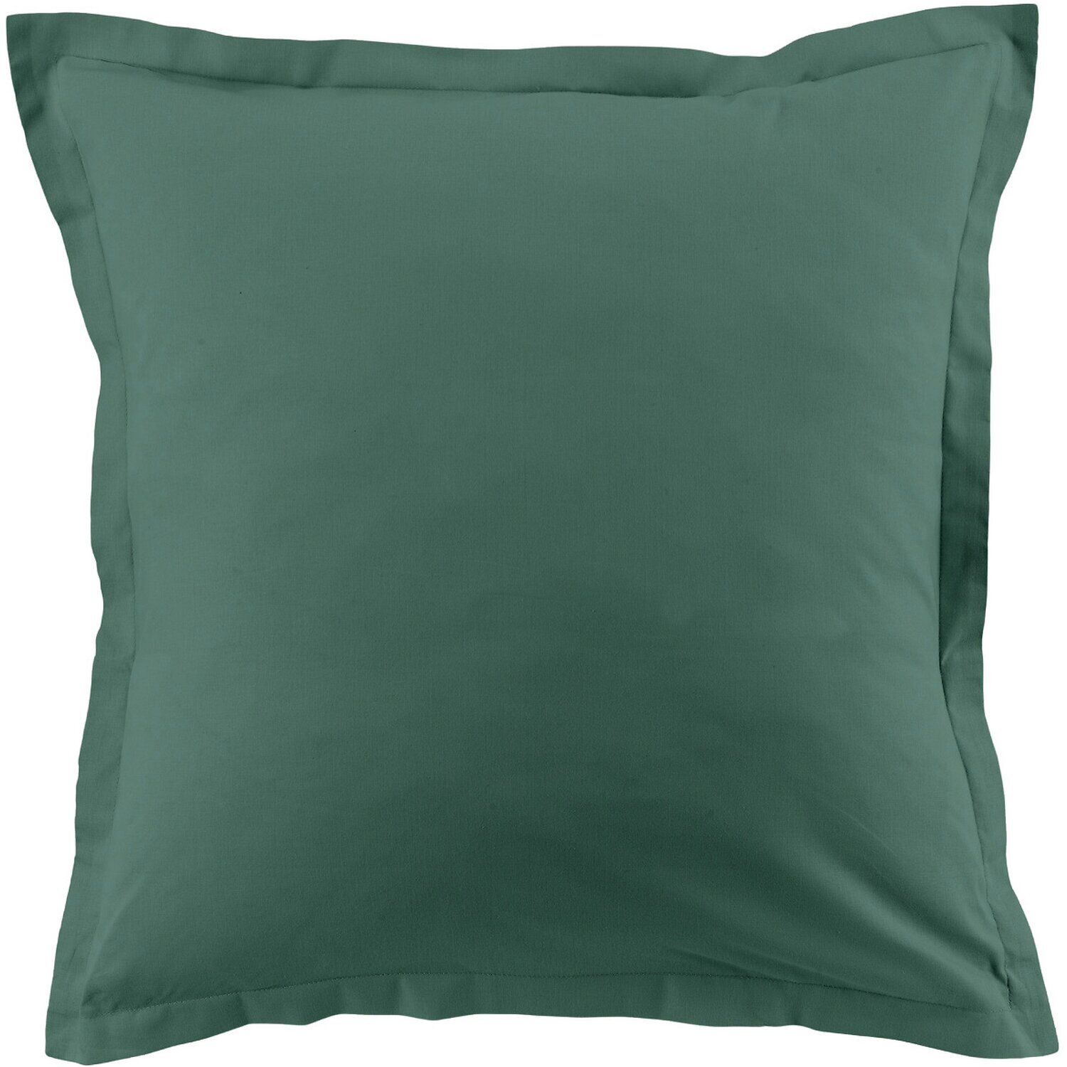 Lot de 2 taies d'oreiller 100% coton 57fils vert canard