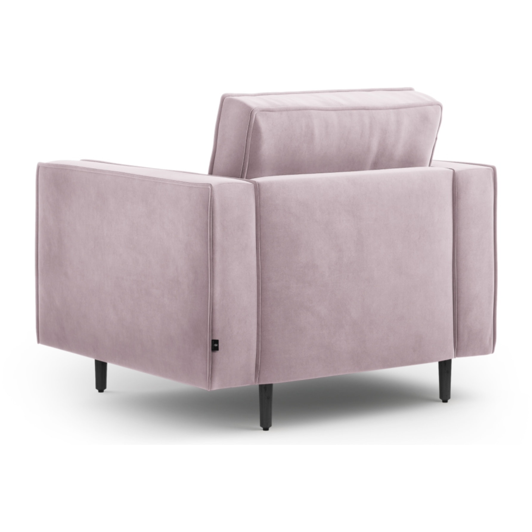 Fauteuil "Alexis" en velours lavande