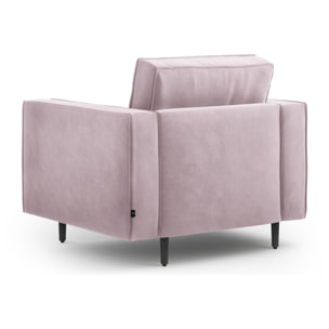 Fauteuil "Alexis" en velours lavande