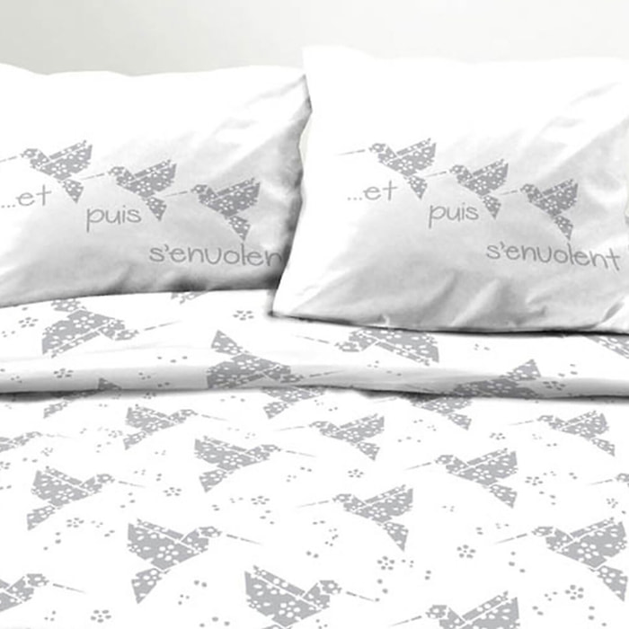 Parure housse de couette 3pcs 100% coton 57fils origasie