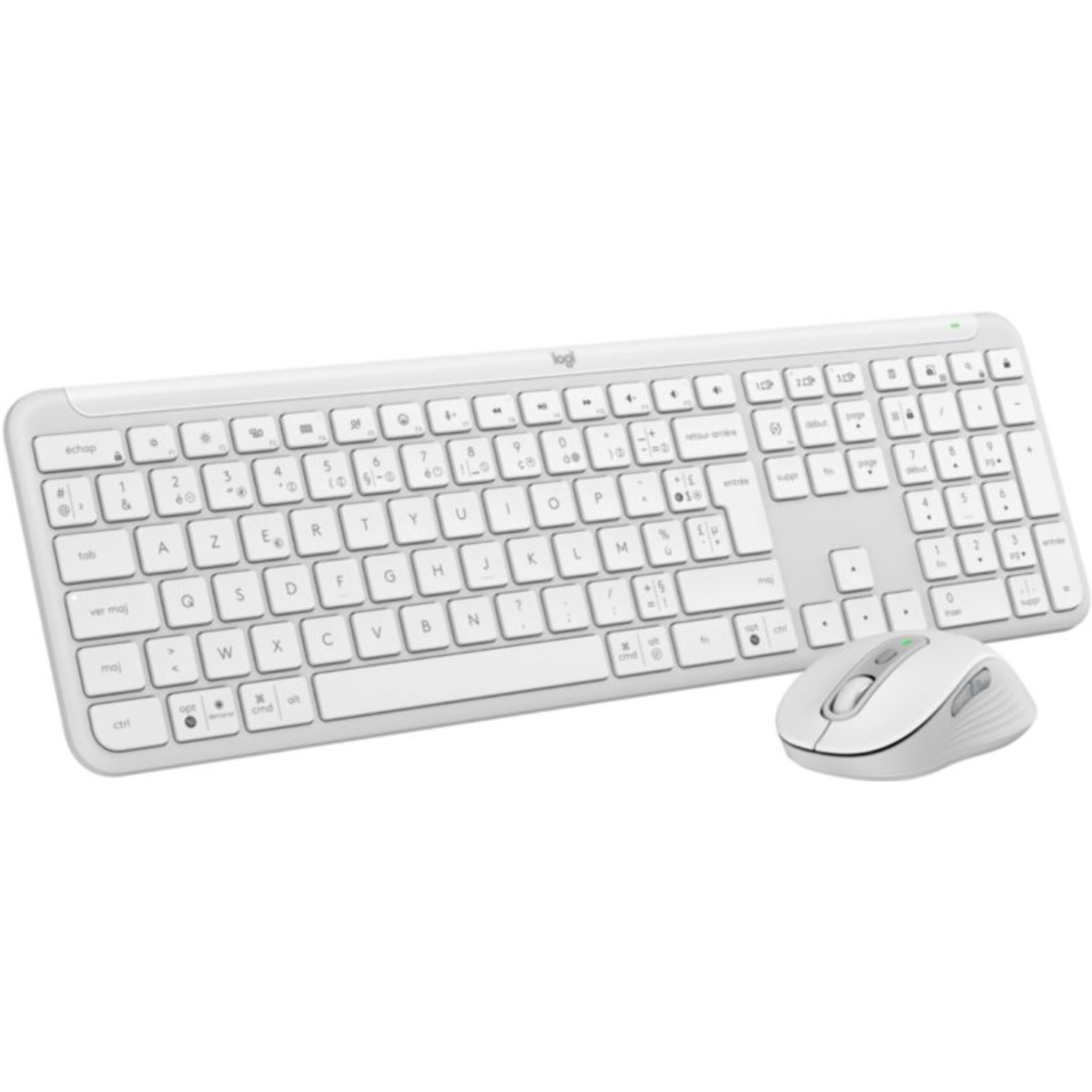 Clavier + Souris LOGITECH MK950 Signature Slim Bluetooth Blanc