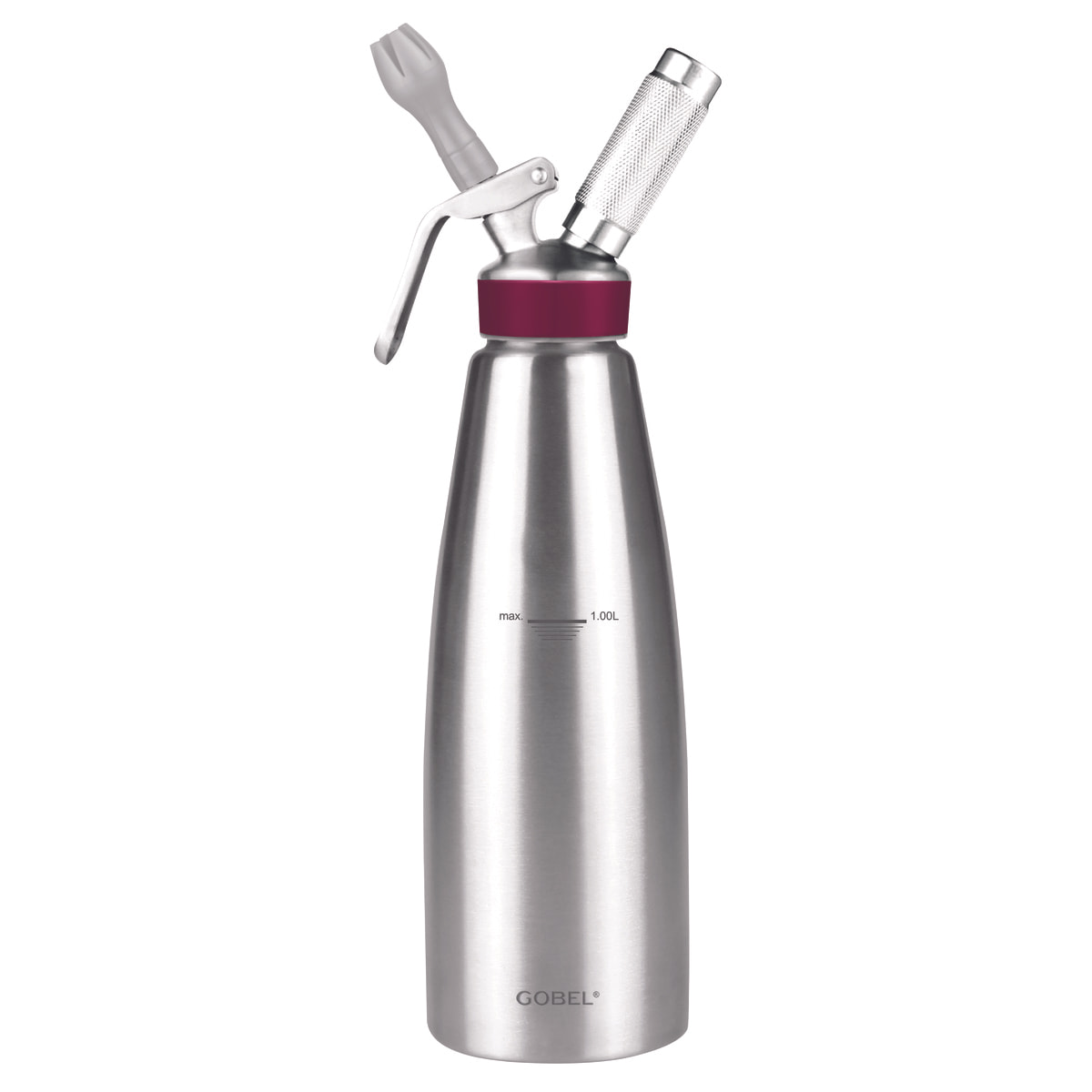 Siphon professionnel inox GOBEL - cuve inox - tête inox - 1L