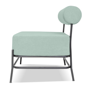 Nara - Poltrona di design in metallo e velluto a coste