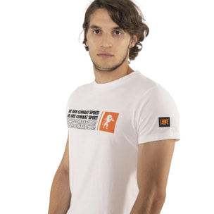 T-shirt a maniche corte in cotone elasticizzato "Tech"