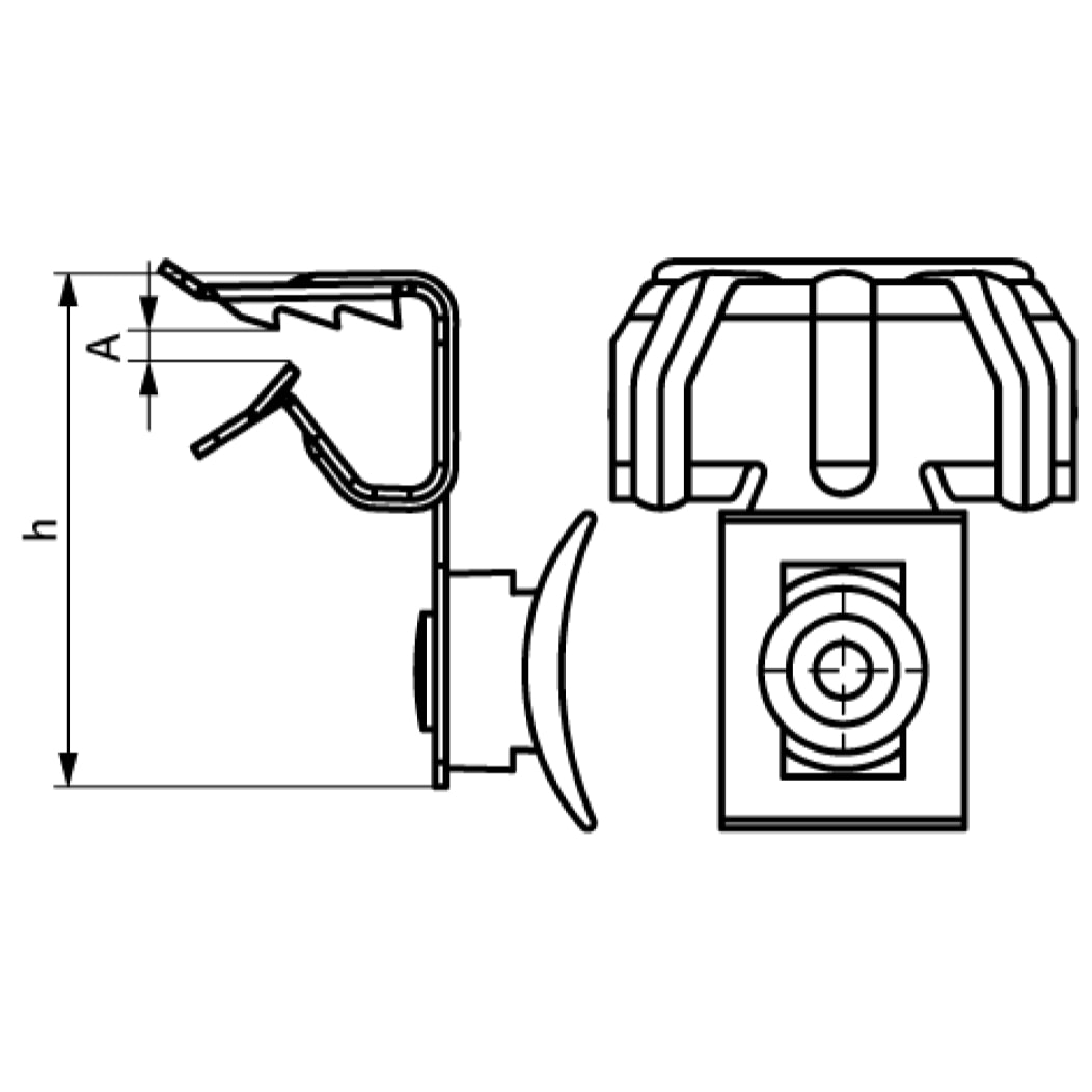 Attache de bord de tôle WALRAVEN BRITCLIPS - FC14 - 8-14 mm - Avec attache PA noire - 50320016