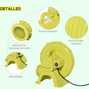 Soplador Eléctrico 450W para Castillo Hinchable y Otros Inflables 35x26x33,5 cm