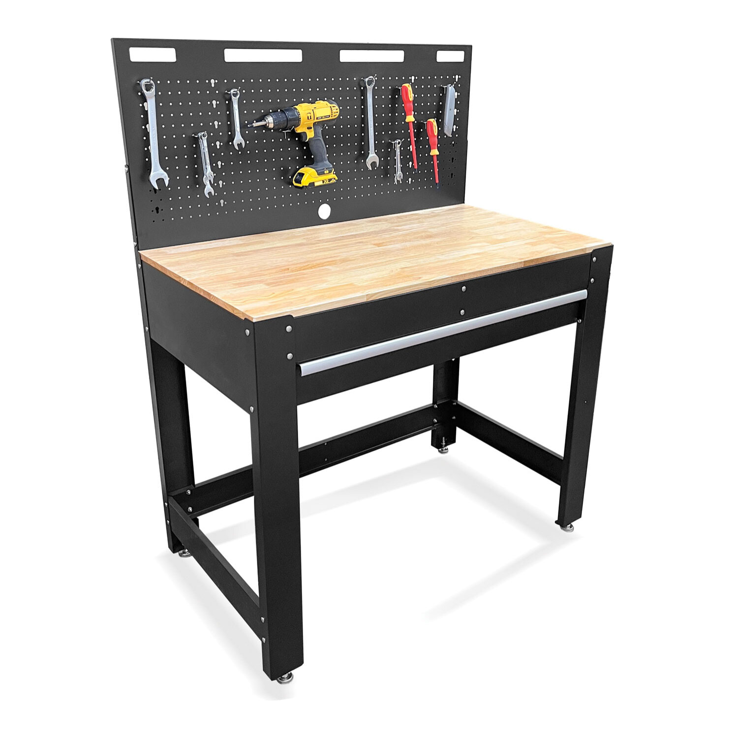 Phoenix TW Series TW4501B Ã©tabli 45 pouces noir avec plateau en hÃ©vÃ©a