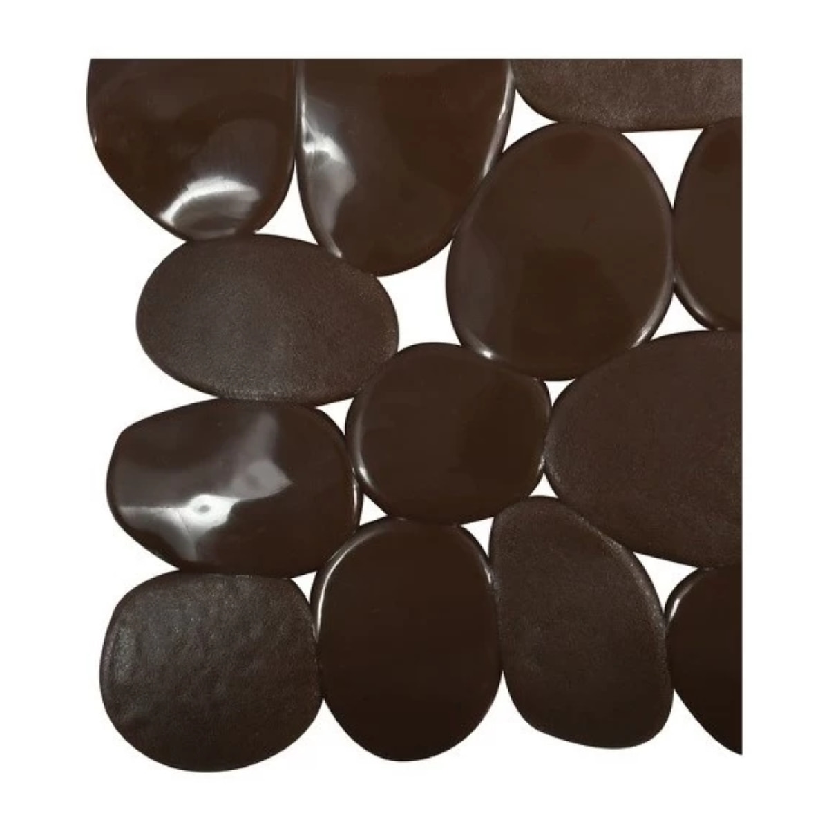 Tapis Fond de douche PVC GALETS 53x53cm Chocolat MSV