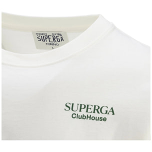 T-Shirts & Top Superga Uomo Donna Bianco T-Shirt Superga Clubhouse
