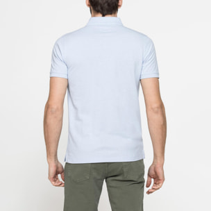 POLO MANICA CORTA IN COTONE E LINO