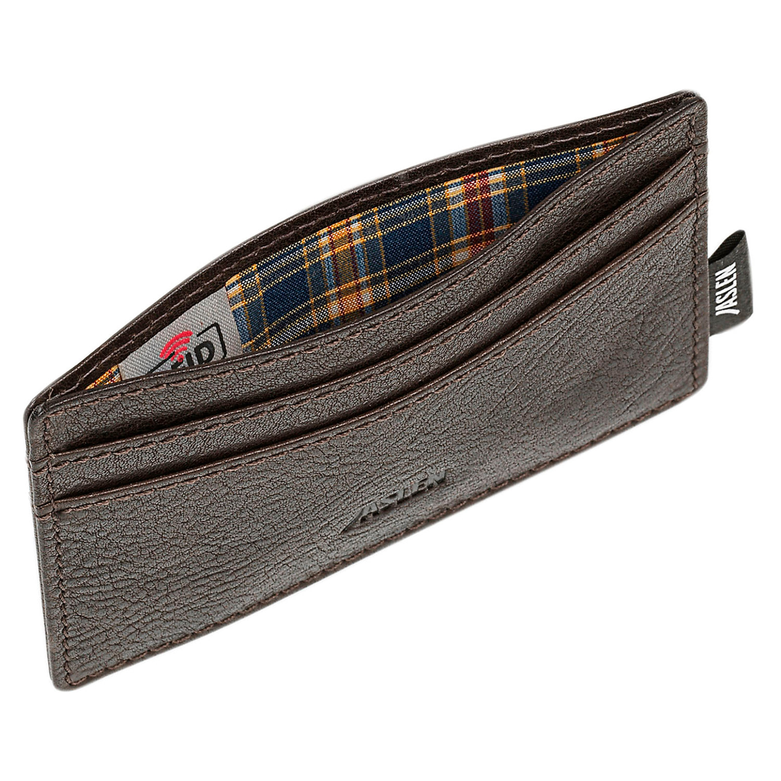 Tarjetero Piel Hombre Jaslen Hannover Marron