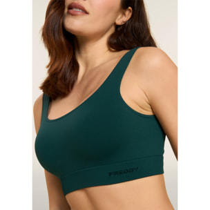 Top Sportivo Seamless con Fascia Sottoseno in costina