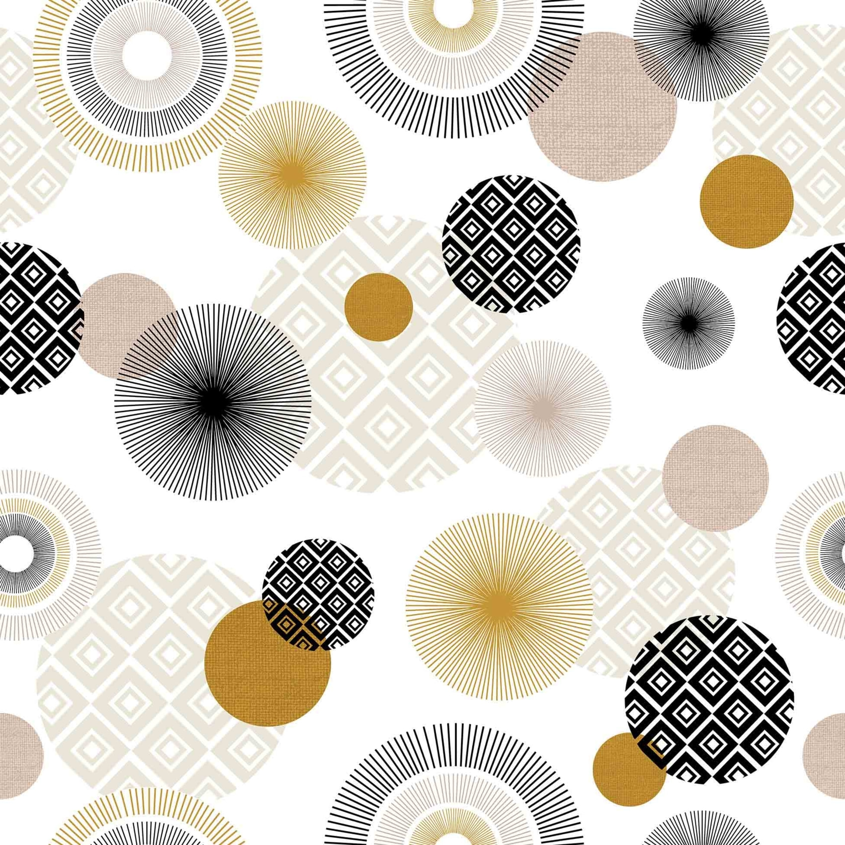 Sous-nappe protectrice imprimée graphiques - Noir