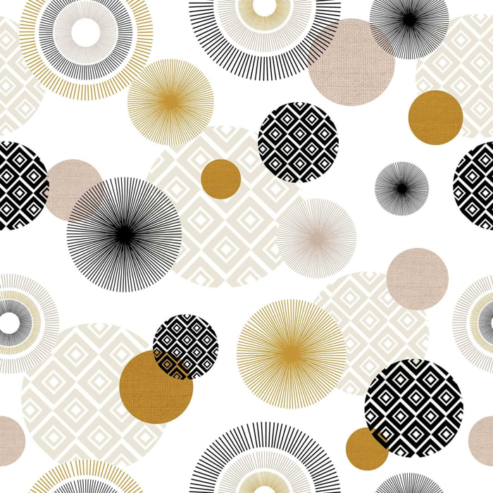 Sous-nappe protectrice imprimée graphiques - Noir