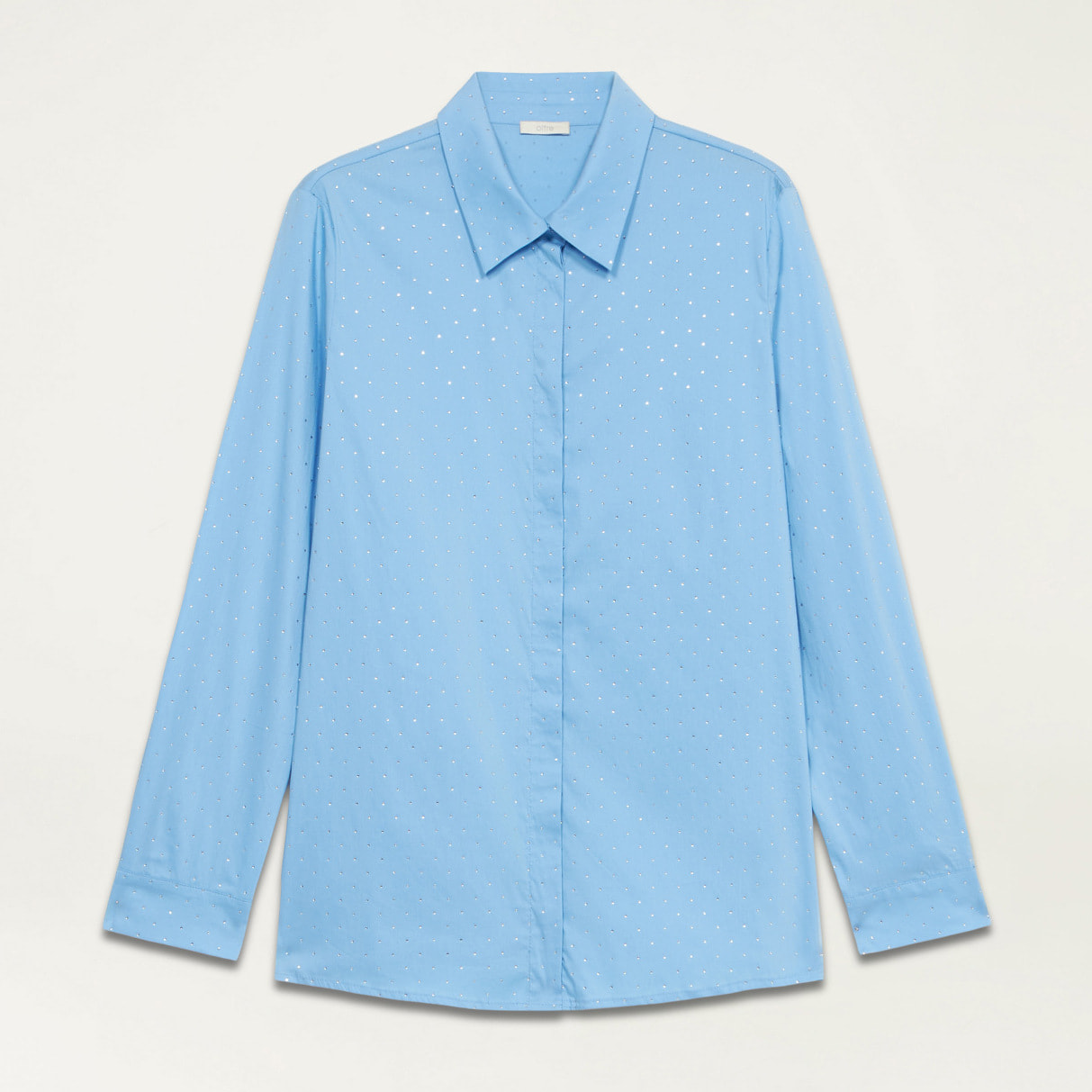 Oltre - Shirt with crystals - Light - blue