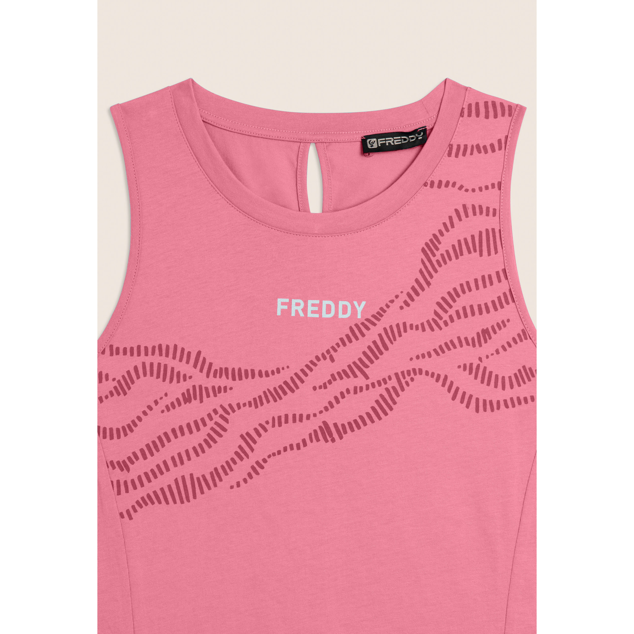 Abito con Motivo Grafico e Dettaglio Cut-Out