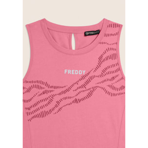 Abito con Motivo Grafico e Dettaglio Cut-Out