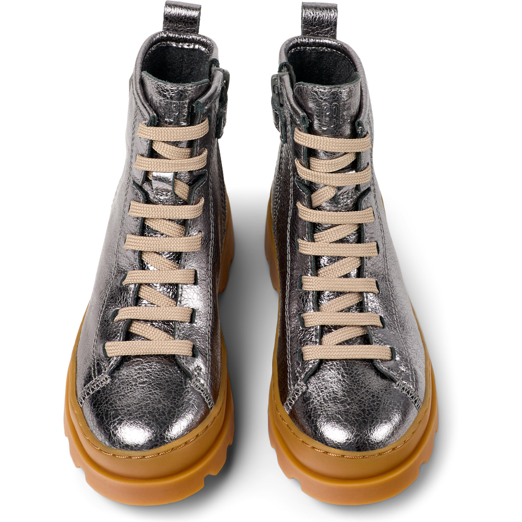 Botines - CAMPER Brutus - Gris - Cuero liso