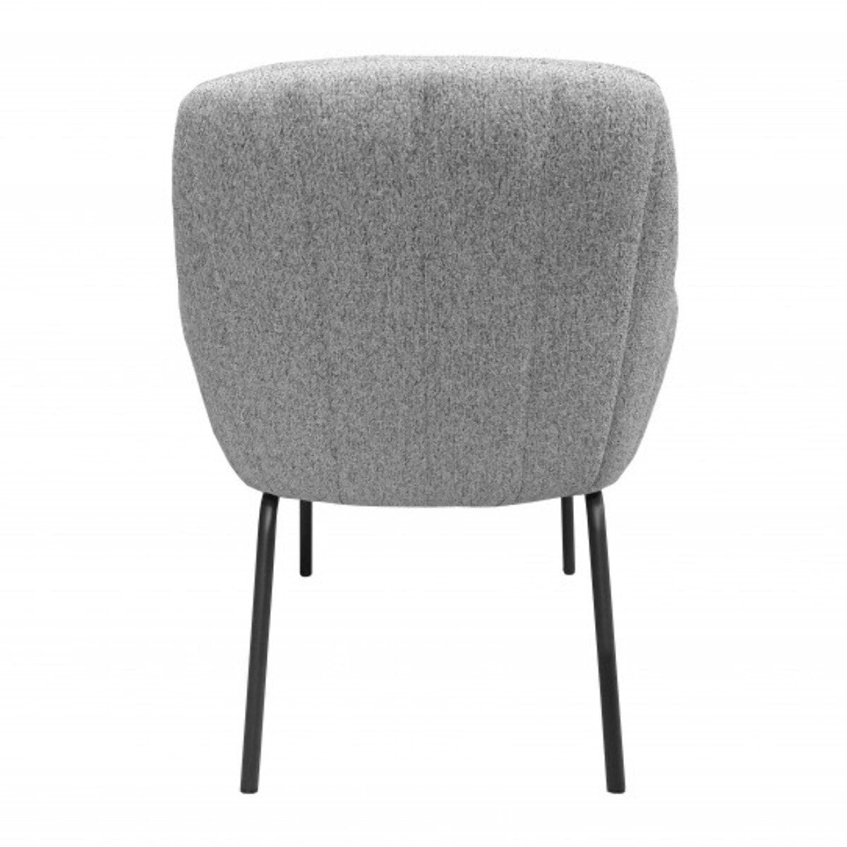Fauteuil en tissu gris chiné avec accoudoirs - TRENDY