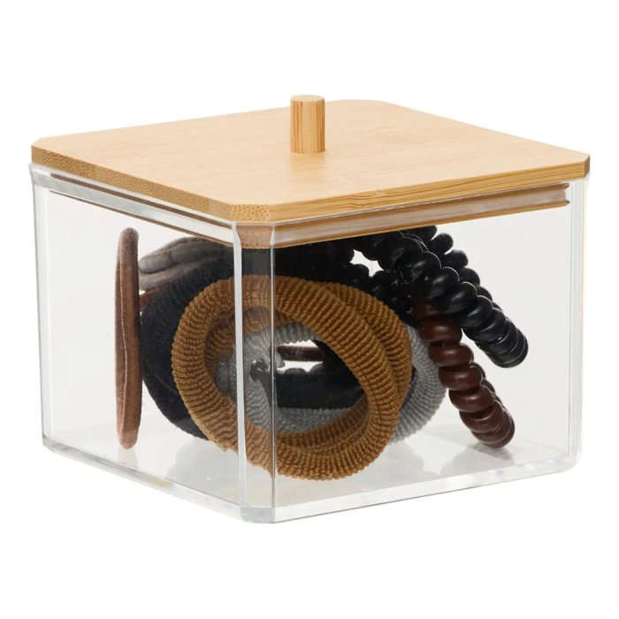 Boite avec 20 élastiques à cheveux assortis Selena beige