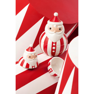 J-Line pot de conservation Père Noël Dolomite - céramique - rouge/blanc - large