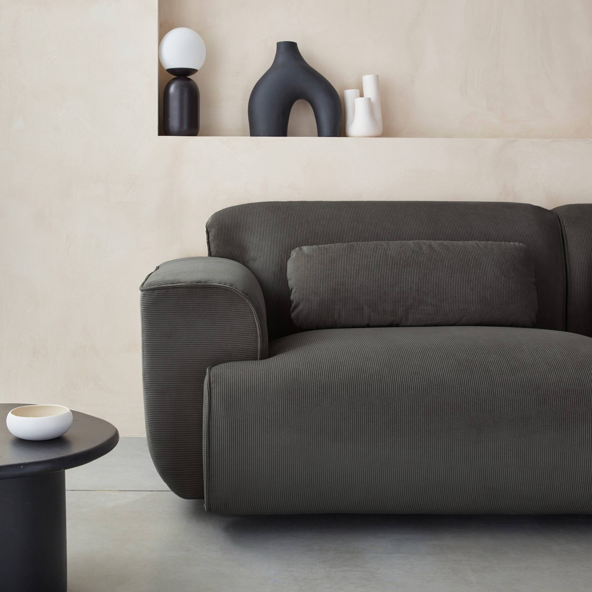 Canapé 3 places velours côtelé WALLAS