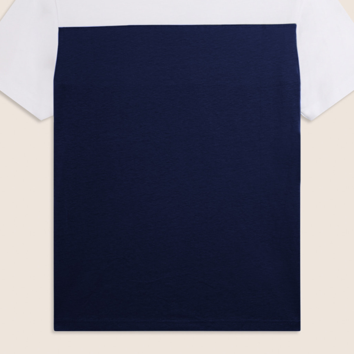 T-shirt colour block con inserto logato