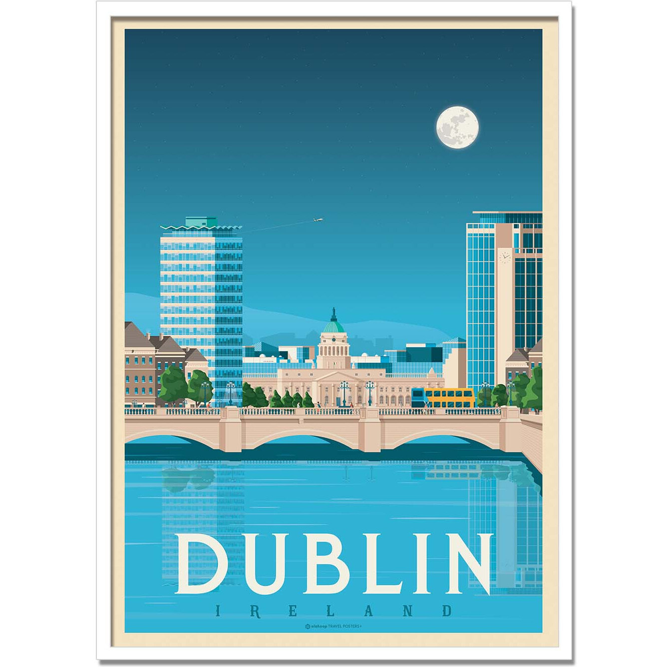 Affiche - Dublin - Olahoop Travel Posters