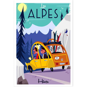 Poster de sur la route des alpes Affiche seule
