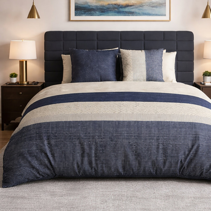 Parure housse de couette imprimé 100% coton - crepuscule