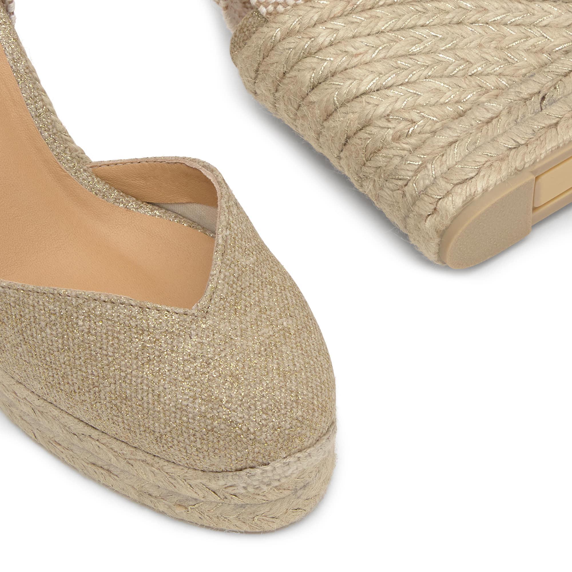 Alpargatas de cuña de mujer Chiara cierre mediante lazada y doble plataforma