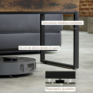 Mesa de Centro Elevable Mesa de Café con Encimera Deslizante Cierre Suave Espacio Oculto de Almacenaje 100x45x67 cm Marrón Rústico