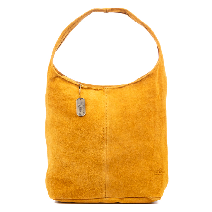 Bagnara bolso shopper mujer. Piel auténtica Gamuza.