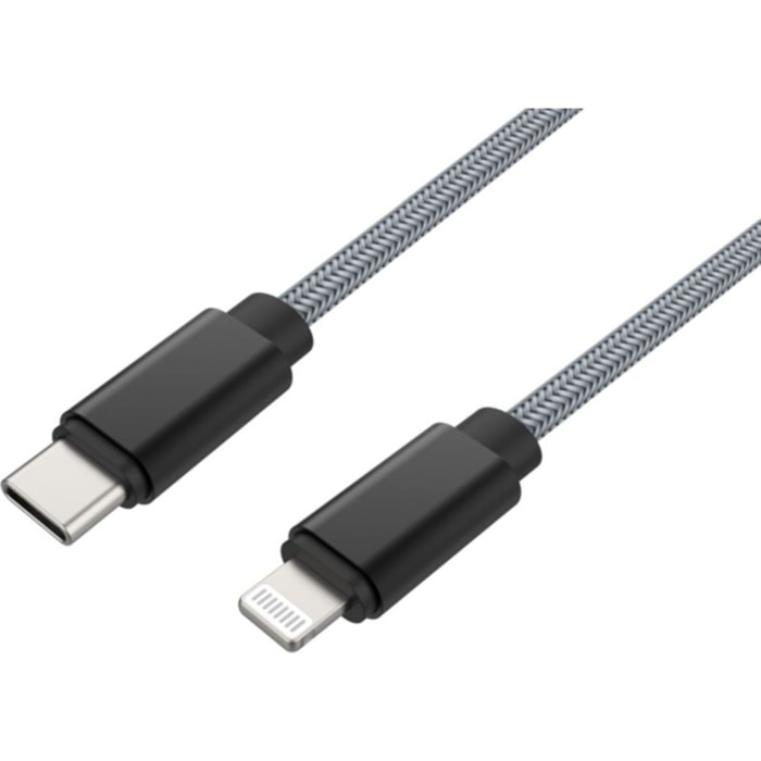 Câble Lightning ADEQWAT vers USB-C 2M certifié Apple Gris