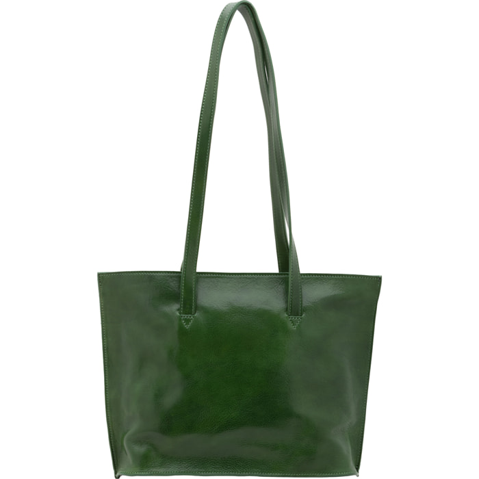 Borsa a spalla  da donna In Vera pelle Made in Italy 27x38,5x10 cm