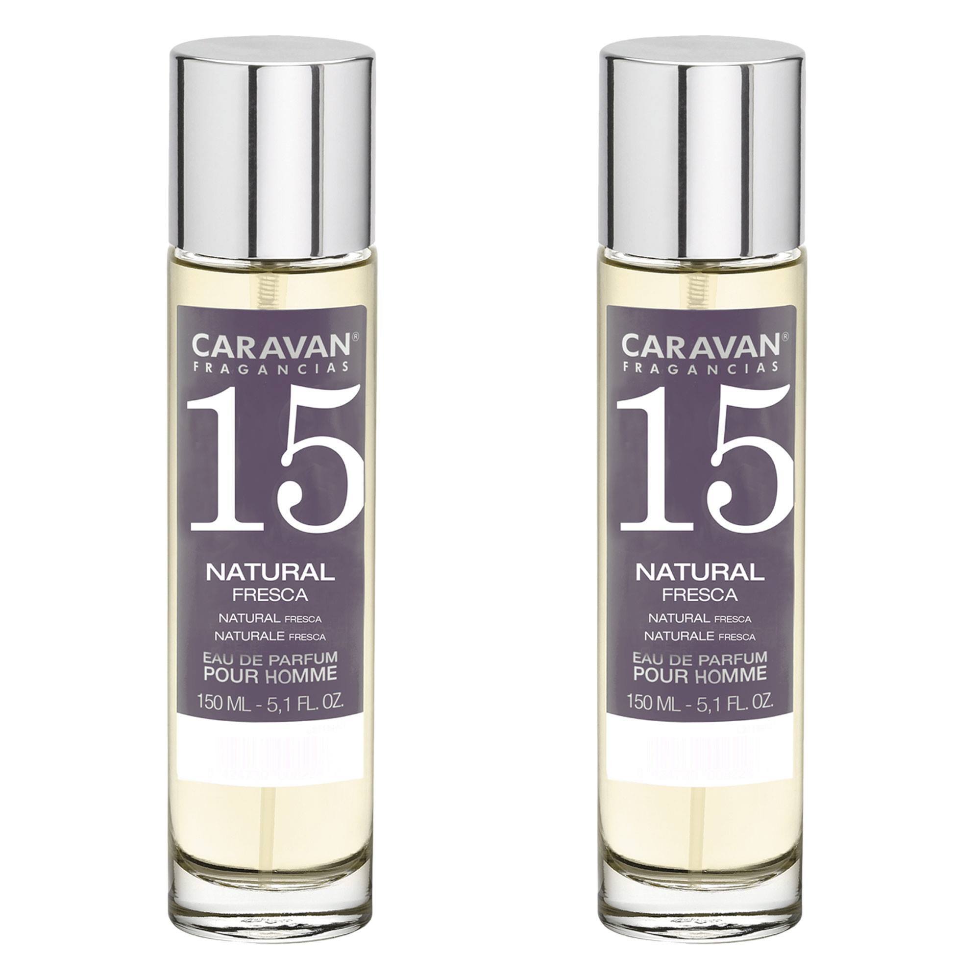 Caravan fragancias - caja de regalo con 2 perfumes nº15 de 150 ml, para hombre