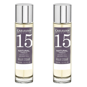 Caravan fragancias - caja de regalo con 2 perfumes nº15 de 150 ml, para hombre