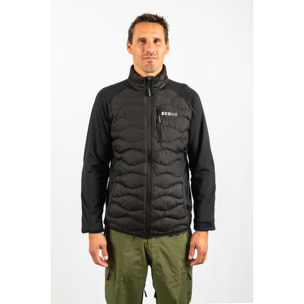 Chaqueta para hombre ECOON ECOActive Hybrid Insulated Jacket - Negro con marca en blanco