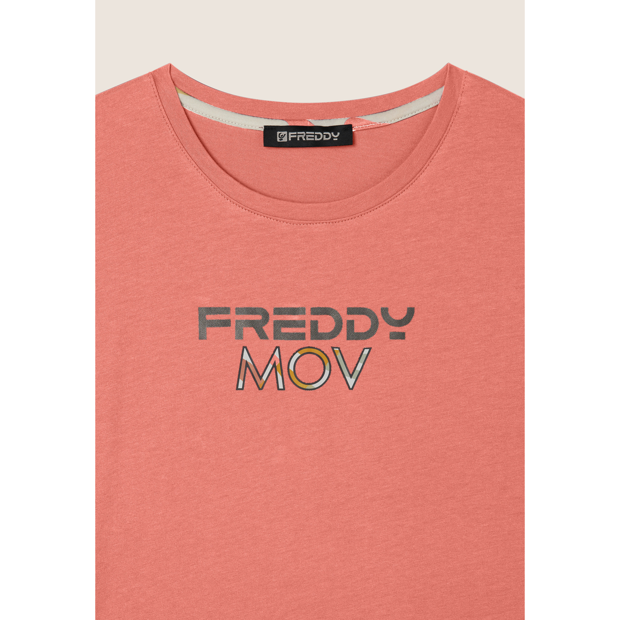 T-shirt Cropped con Spacchi Laterali